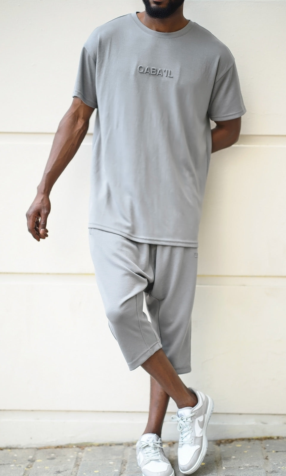  QL Oversized Fit Set in Grey - QABA'IL,