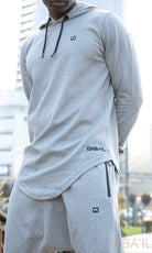 QL Onyx UP Oversized Hoodie & Jogger Set in Mottled White - MOOMENN