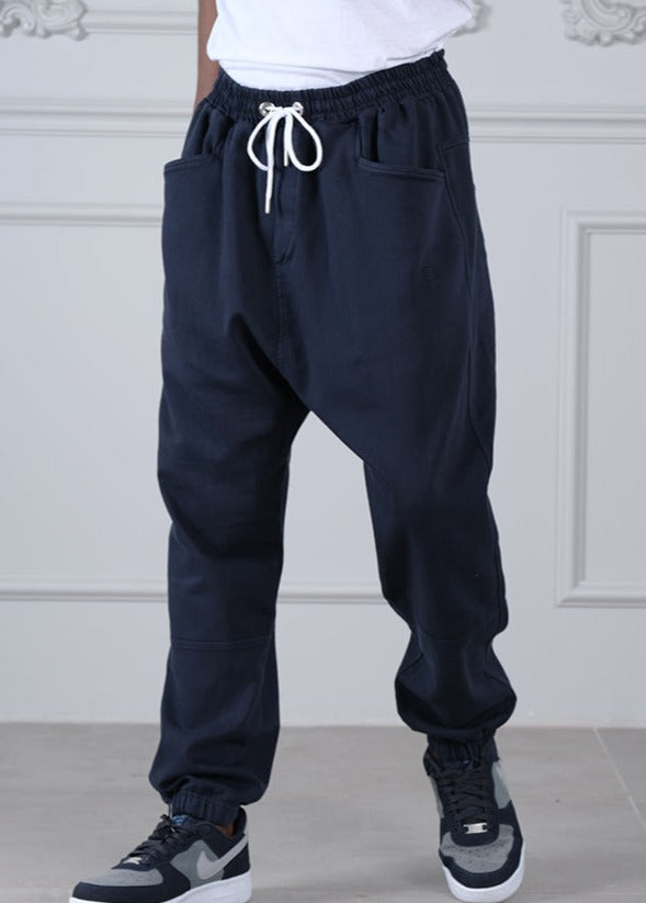 Relaxed Cotton Elasticated Trousers